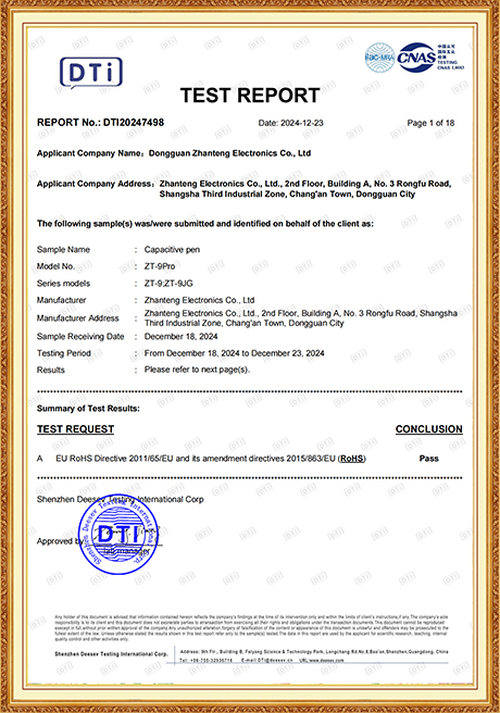 Certificate Of Honor