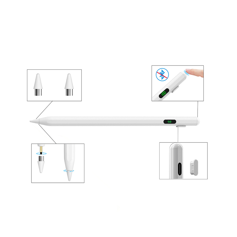 Universal Capacitive Stylus Pen With Digital Display